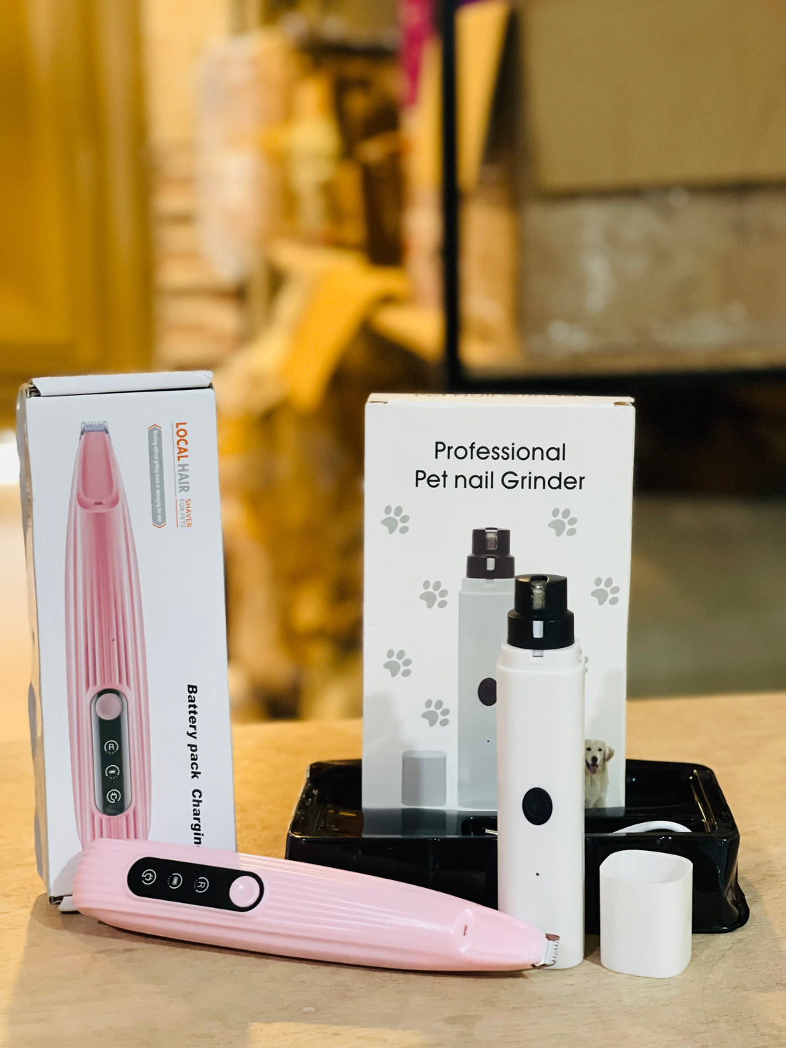 Nexora™ 2-in-1 Pet Grooming Kit – Paw Trimmer + Nail Grinder