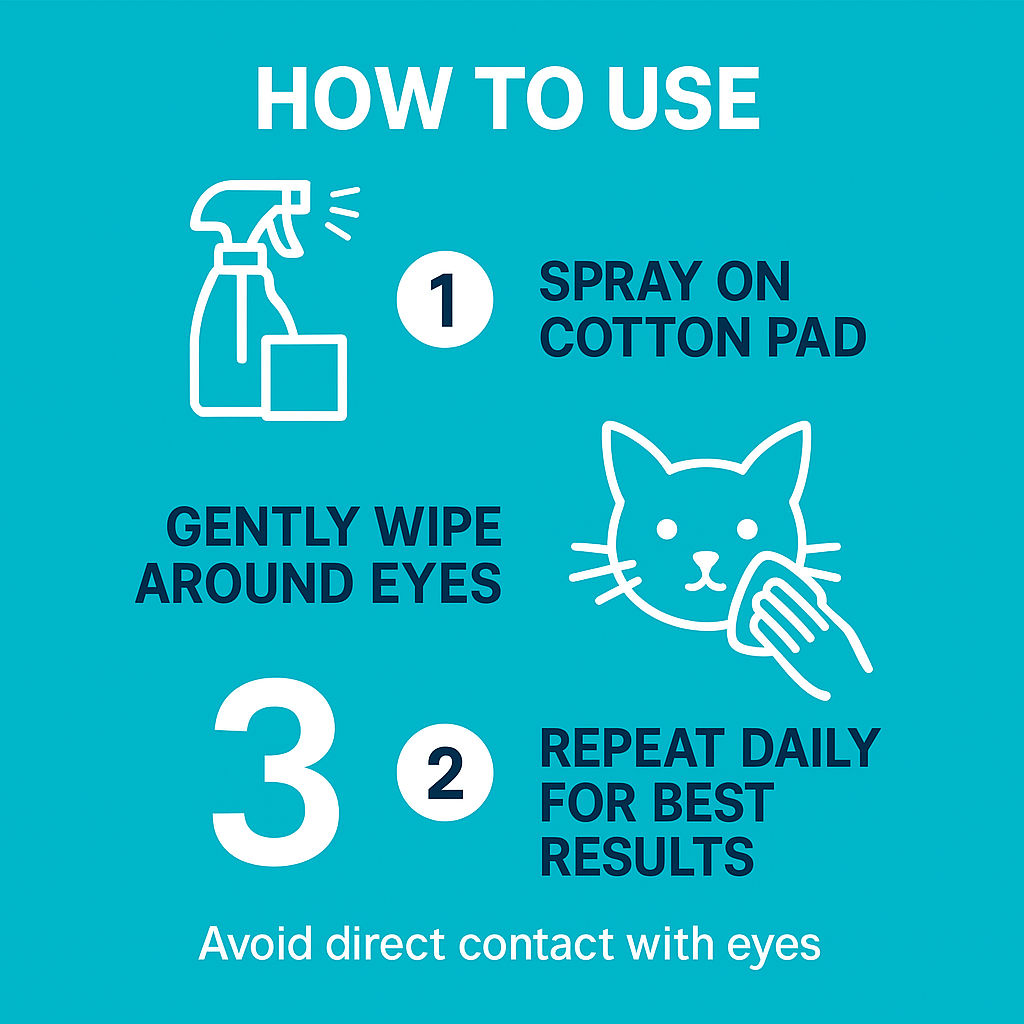 Vetline Tear Stain Remover Spray for Cats & Dogs | Gentle Eye & Face Cleaner | 120ml
