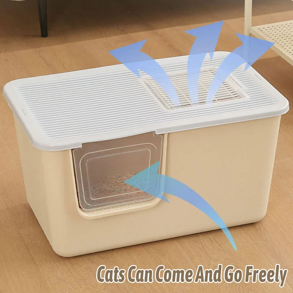 Happy Hatch Dual-Entry Enclosed Cat Litter Box