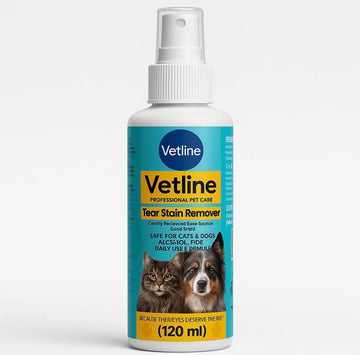 Vetline Tear Stain Remover Spray for Cats & Dogs | Gentle Eye & Face Cleaner | 120ml