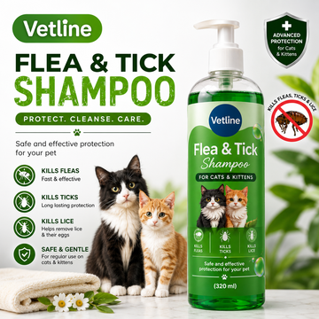 Vetline Flea & Tick Shampoo for Cats & Kittens – 320ml