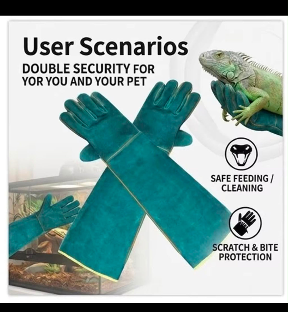 Multi-Function Anti-Bite Safety Gloves – Ultra Long Leather Pet Handling Gloves