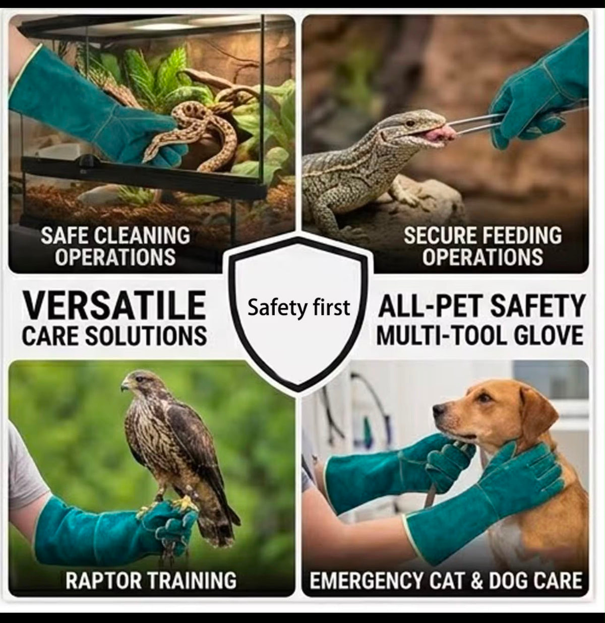 Multi-Function Anti-Bite Safety Gloves – Ultra Long Leather Pet Handling Gloves