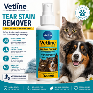 Vetline Tear Stain Remover for Cats & Dogs – 120ml