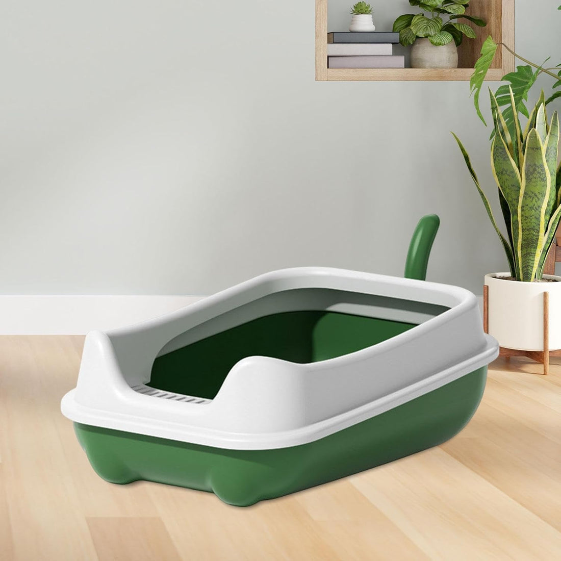 Cat Litter Box for Indoor Cats with Rim