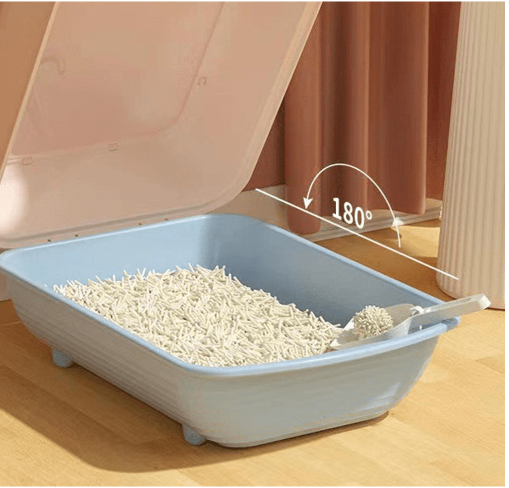 Cat Shape Colorful Covered Litter Box