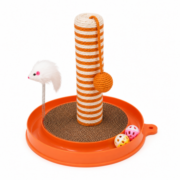 Nexora™ TurboScratch Interactive Scratching Pool — Interactive Cat Scratcher with Rolling Ball Track & Sisal Scratching Post