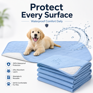 Nexora™ AquaShield Mat — Ultra Absorbent Waterproof Protection Pad For Pets, Beds & Floors