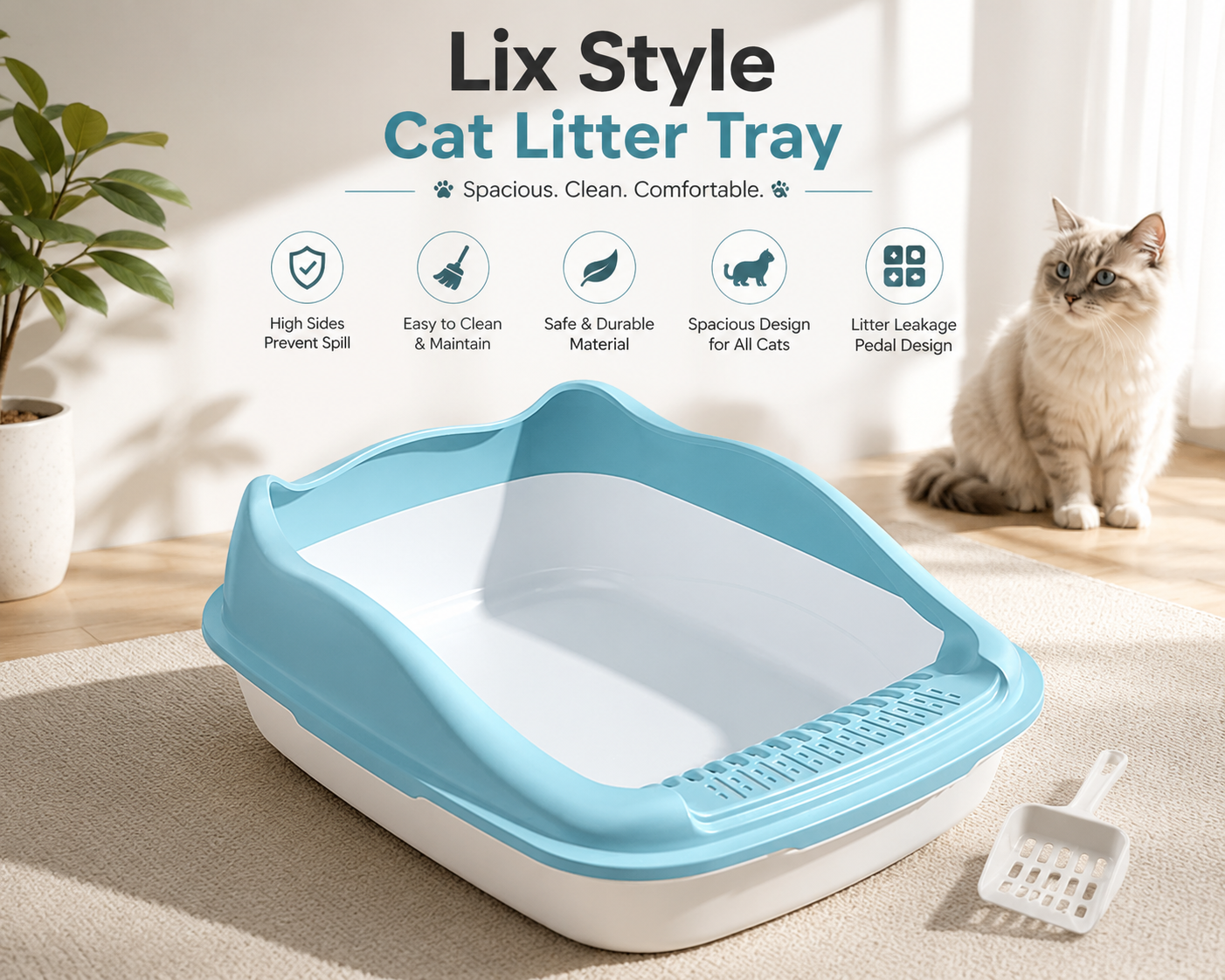 Lix Style Cat Litter Tray