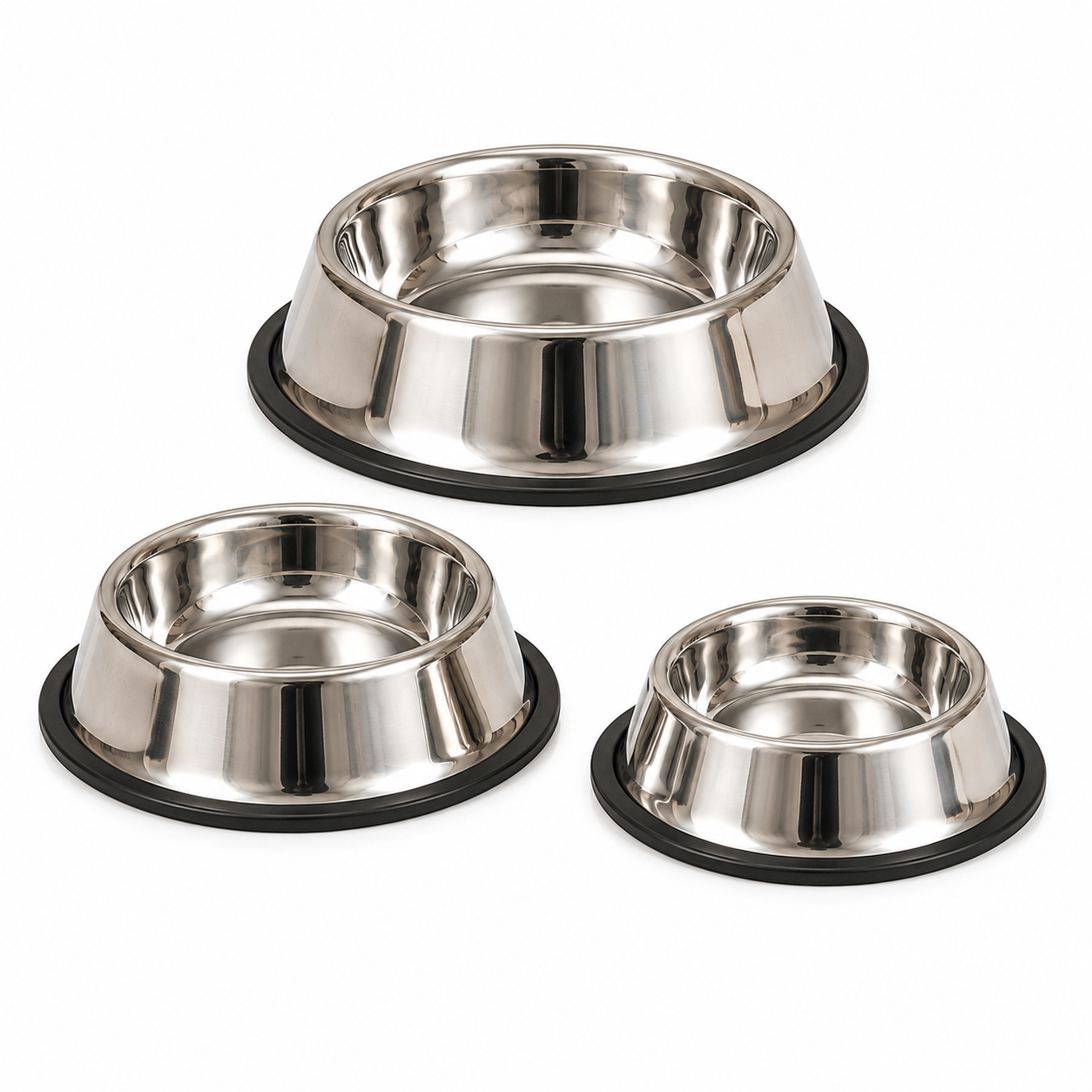 Nexora™ Stainless Steel Pet Food Bowl — Heavy-Duty Non-Slip Feeding Bowl for Dogs & Cats