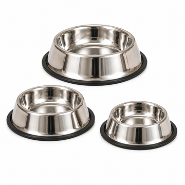 Nexora™ Stainless Steel Pet Food Bowl — Heavy-Duty Non-Slip Feeding Bowl for Dogs & Cats