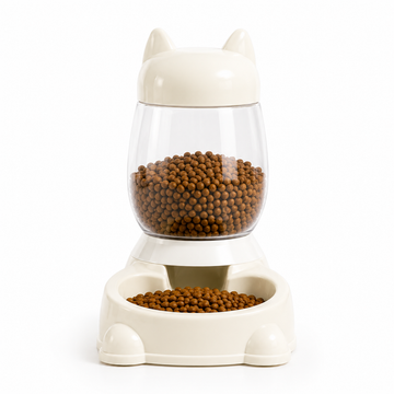 Nexora™ FancyFeast Pet Bowl — Cute Cat-Ear Gravity Food Dispenser For Cats & Dogs