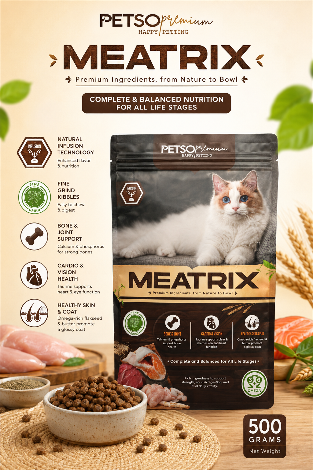 Petso Premium MEATRIX Cat Food