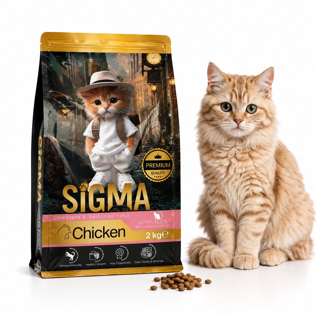 SIGMA™ Chicken Formula 2KG — Imported Complete & Balanced Nutrition For All Life Stage Cats