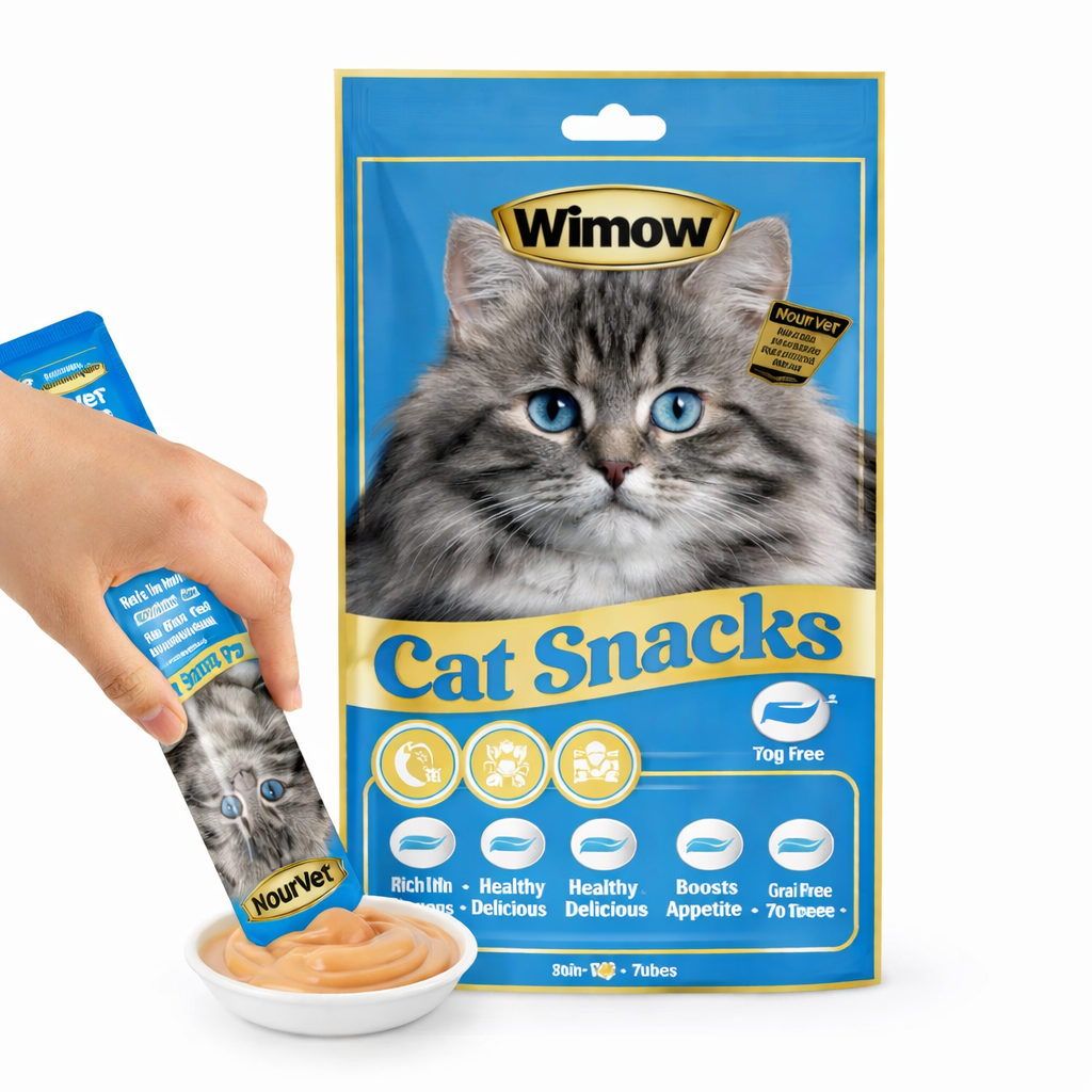 Nexora™ Wimow Creamy Cat Snacks – Healthy Lickable Treats for Cats (5-Pack)