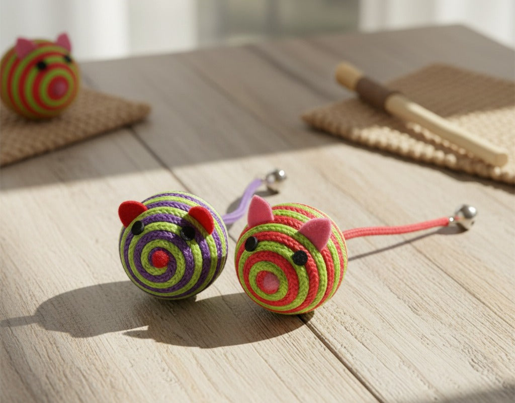 Colorful Cat Sisal Toy