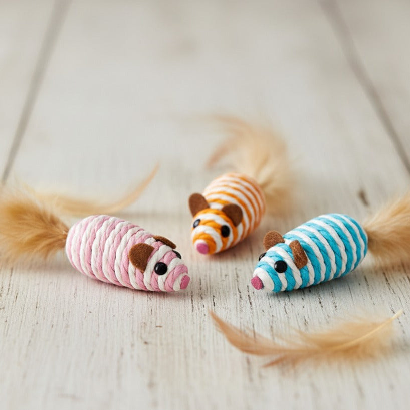 Colorful Rope Sisal Mouse Toy