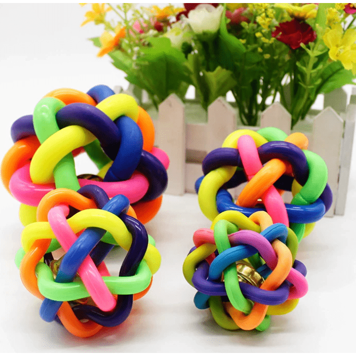 Colorful Rubber Training Chew Ball for Cats and Dogs