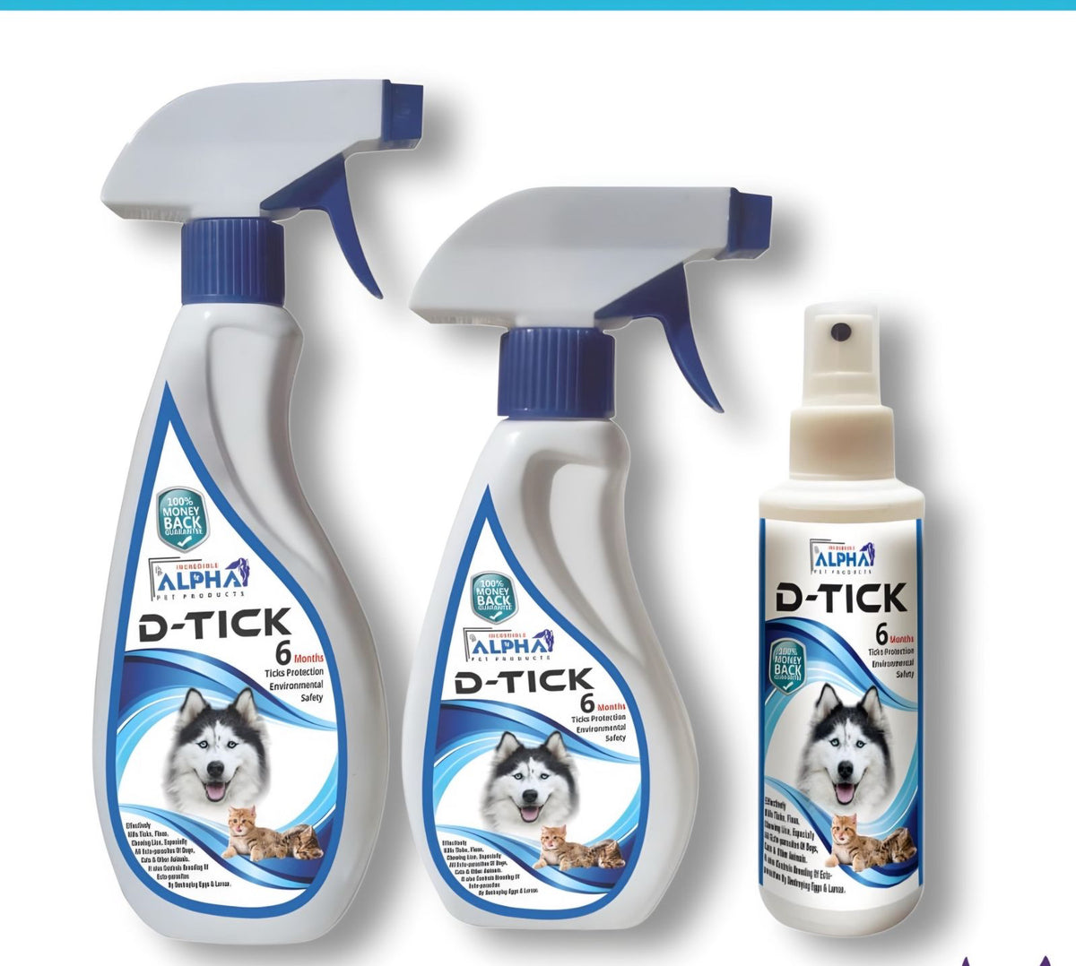 D Tick Spray Advanced for Pet Flea Tick Control all sizes