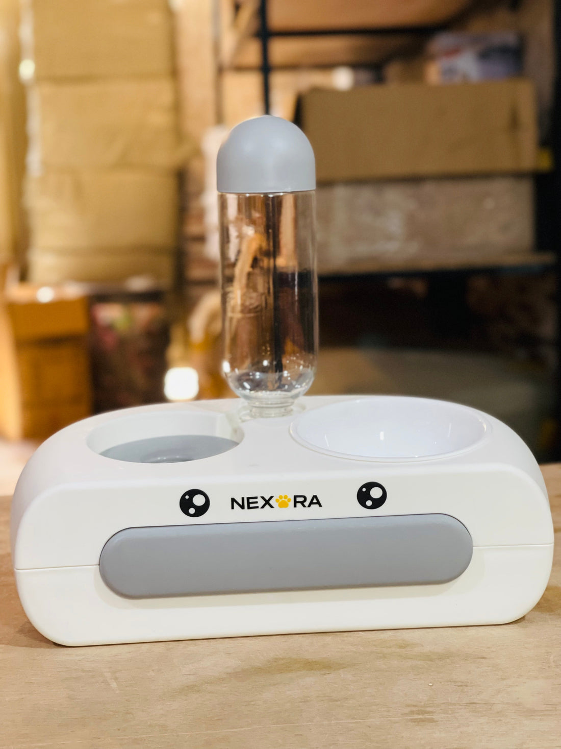 Nexora™ SunnySip Duo — Automatic Food Bowl & Gravity Water Dispenser