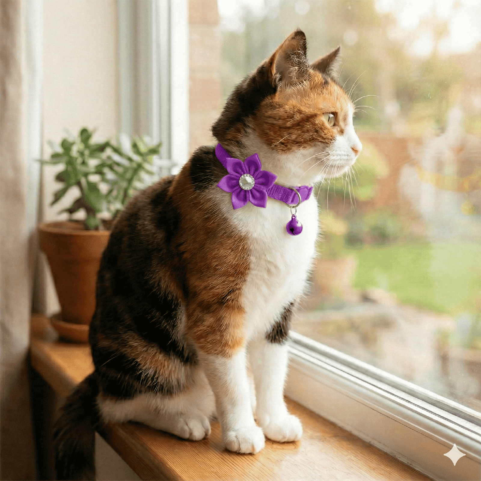 Diamond Flower Collar for Cats