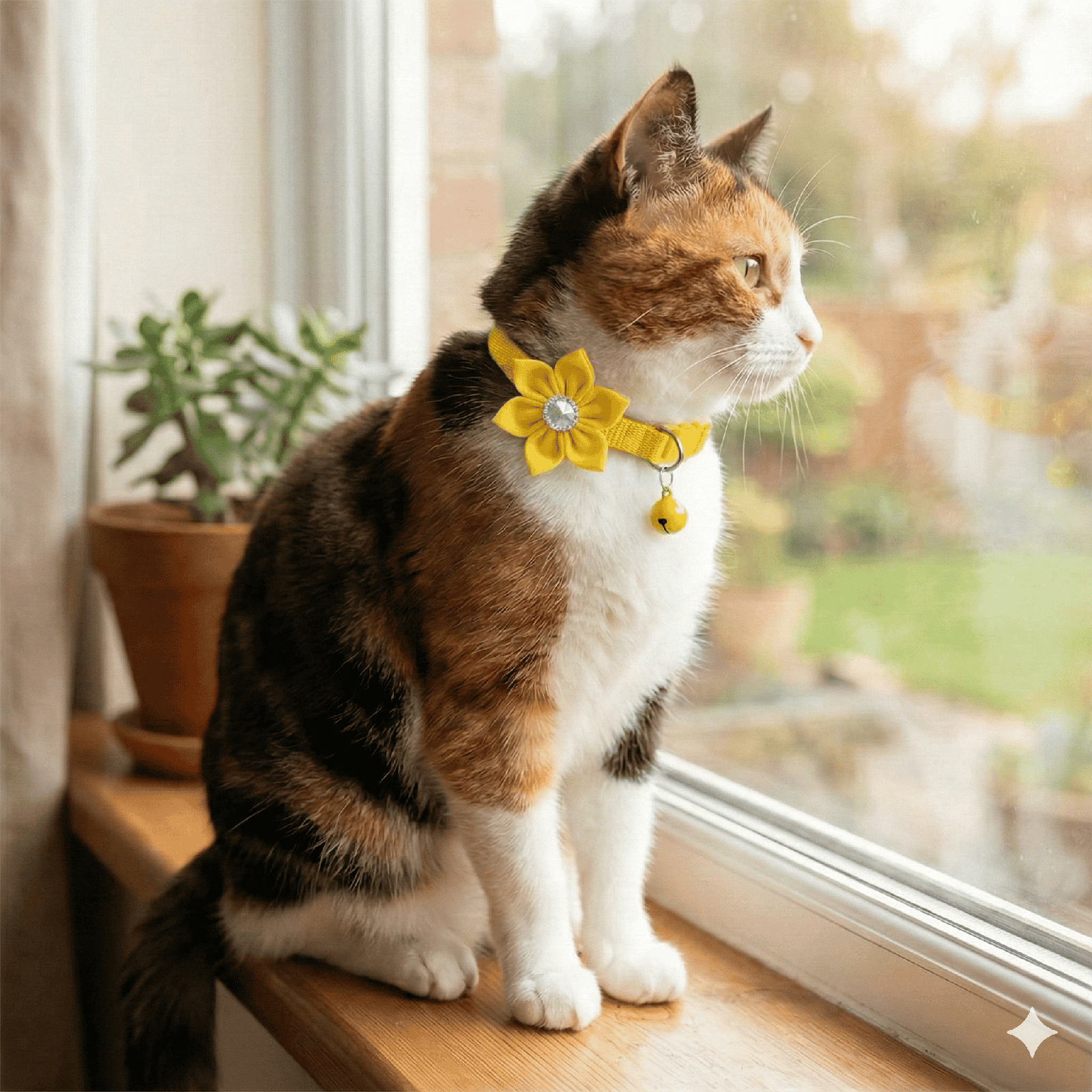Diamond Flower Collar for Cats