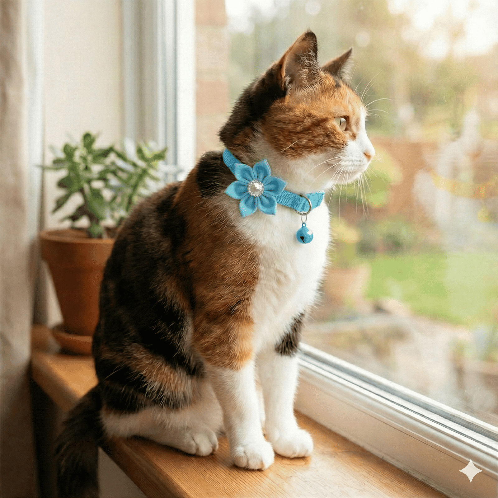 Diamond Flower Collar for Cats