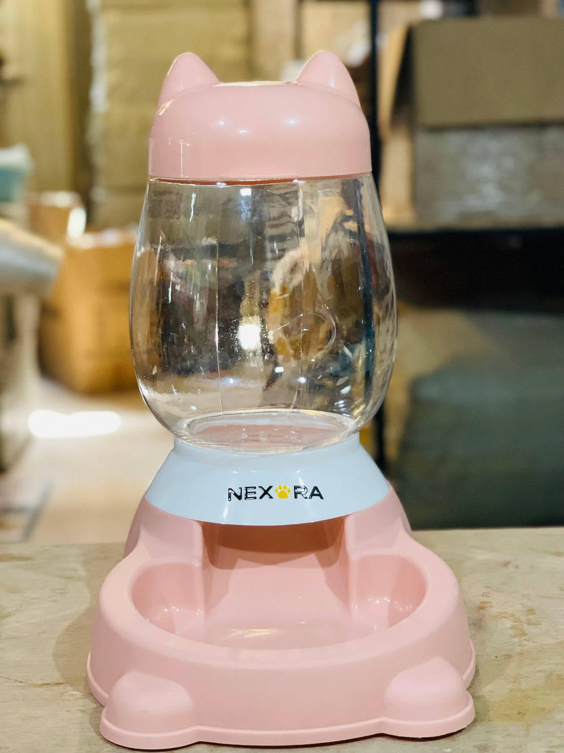 Nexora™ FancyFeast Pet Bowl — Cute Cat-Ear Gravity Food Dispenser For Cats & Dogs