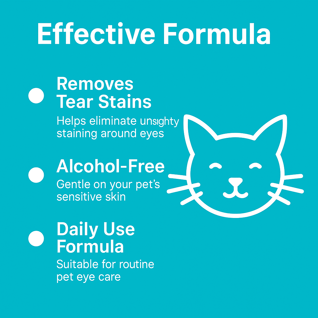 Vetline Tear Stain Remover Spray for Cats & Dogs | Gentle Eye & Face Cleaner | 120ml