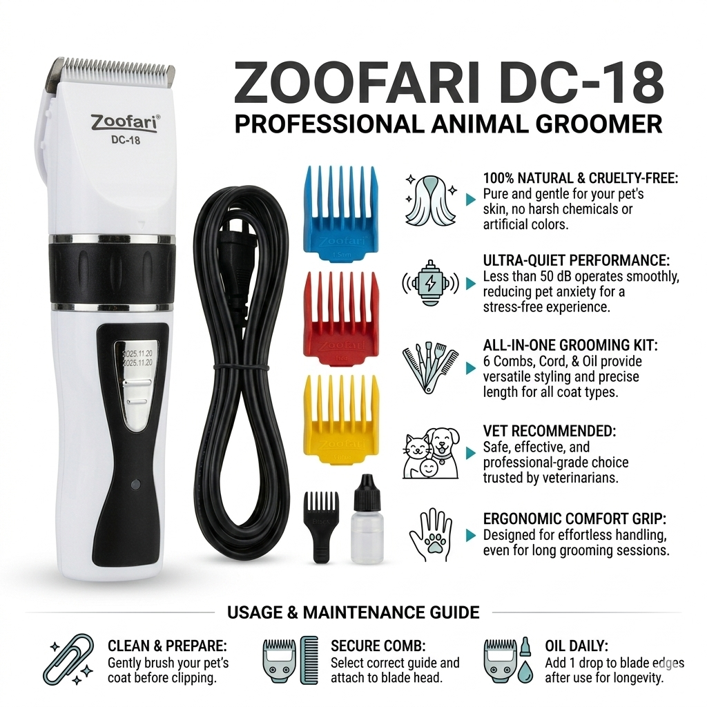 Nexora™ Professional Pet Grooming Trimmer Kit – Salon Grooming at Home