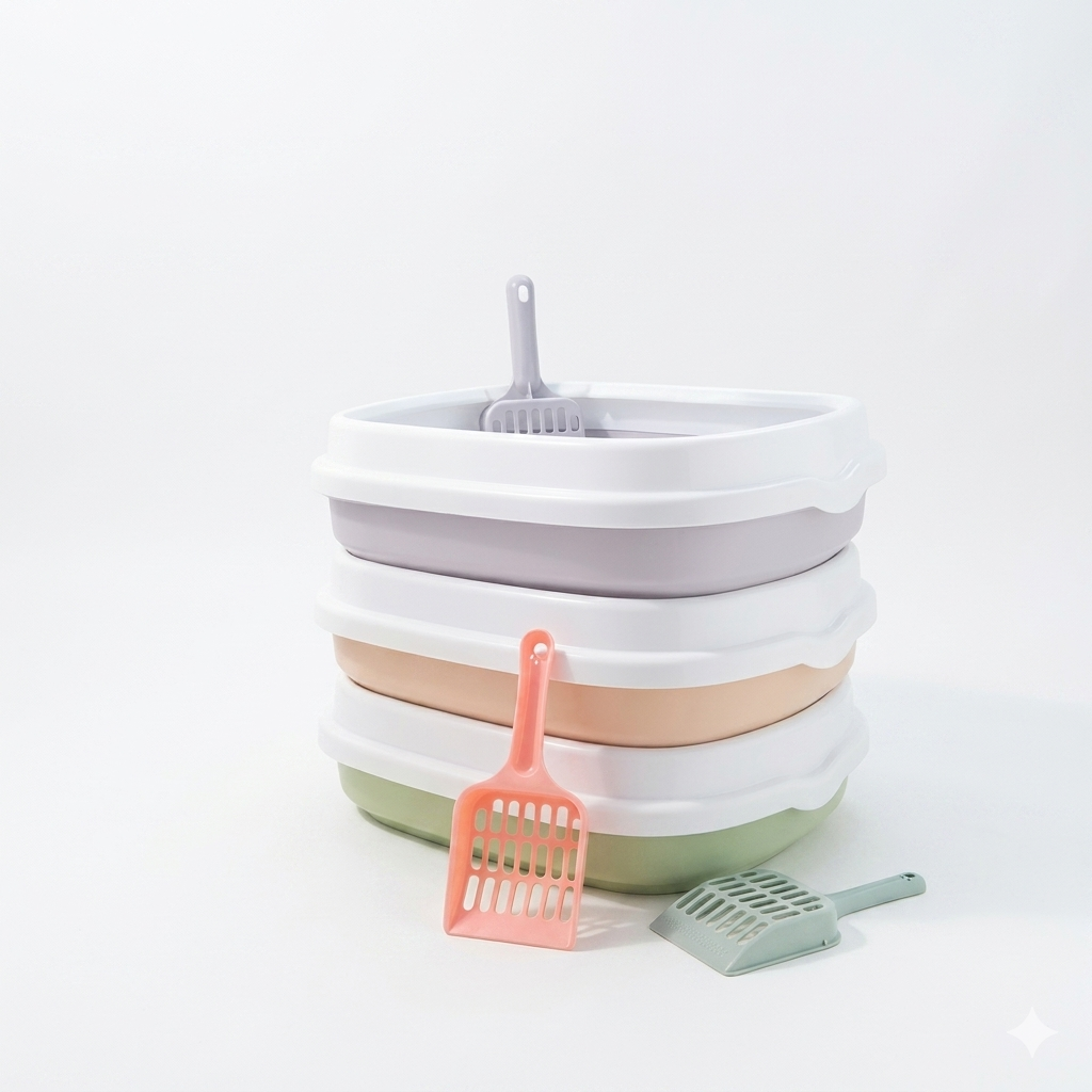 Nexora™ Extra Large Covered Cat Litter Tray with Scoop [19x15 inches]