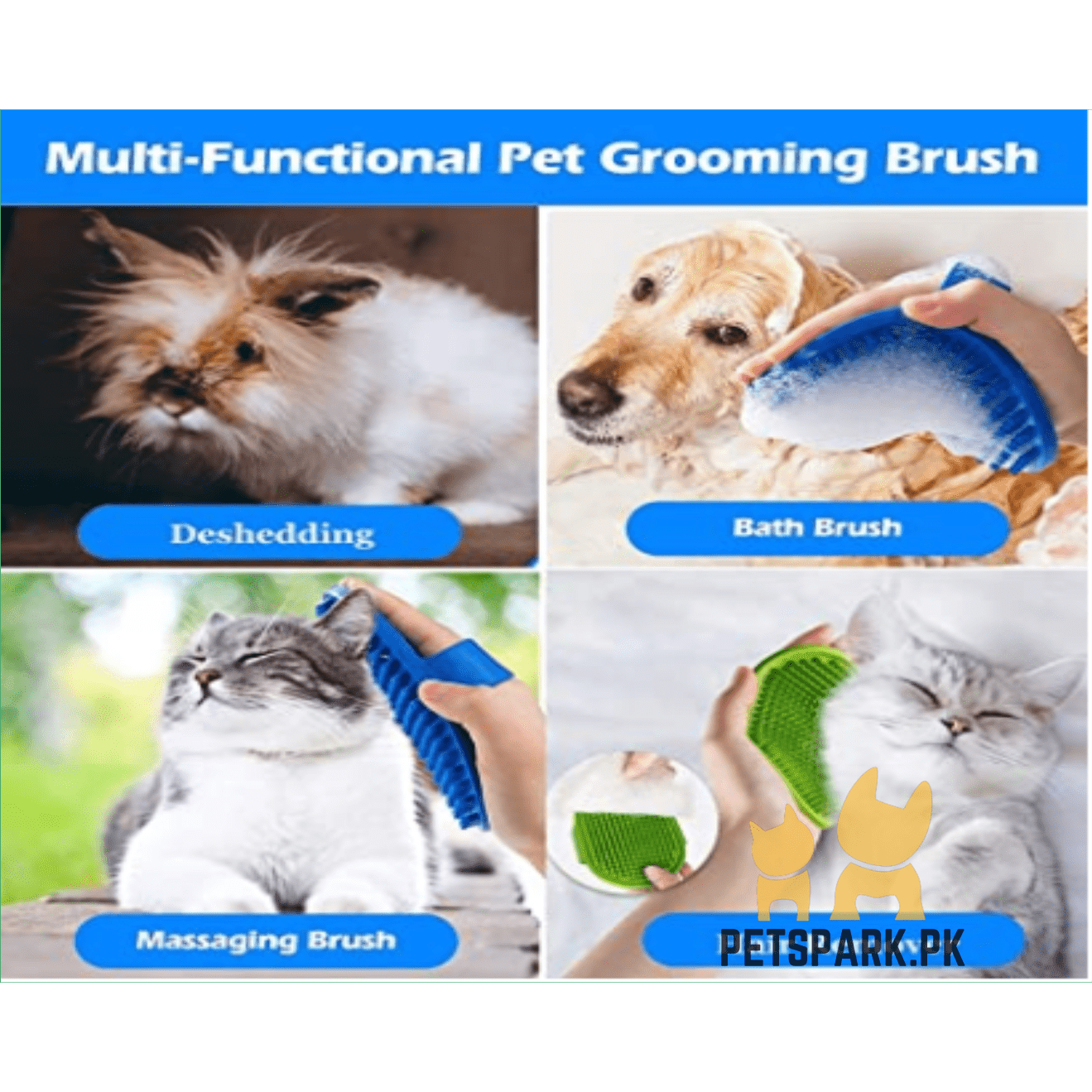 Hand Grooming Glove Silicon Brush for Cats and Dogs