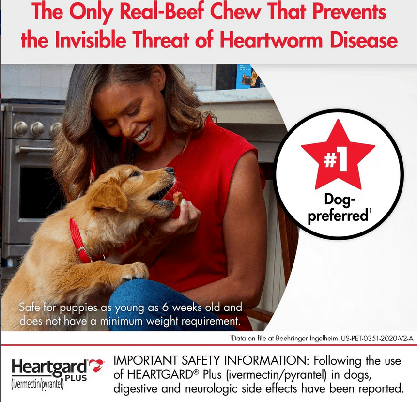 Heartgard Plus Chew for Dogs, 51-100 lbs * 1 Tablet