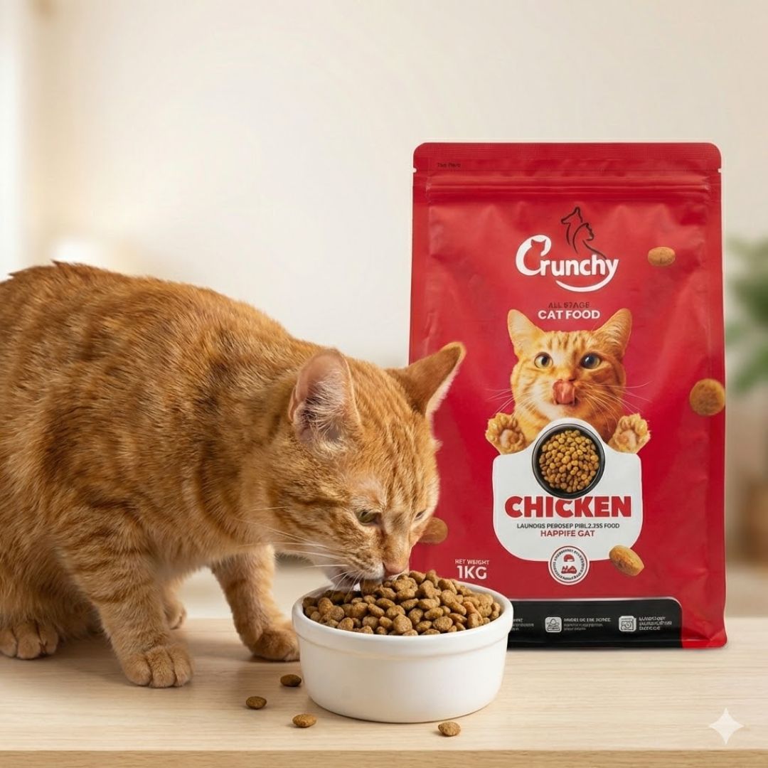 Crunchy Cat Food – All Life Stages Cat Food 1kg Pack