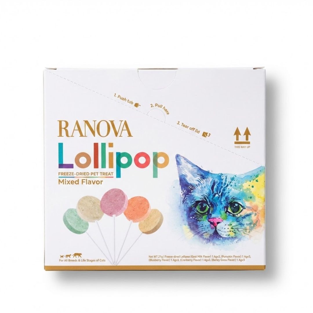 Ranova Freeze-Dried Cat Lollipop Treats – Mixed Flavor Bundle (15 x 1.4g)