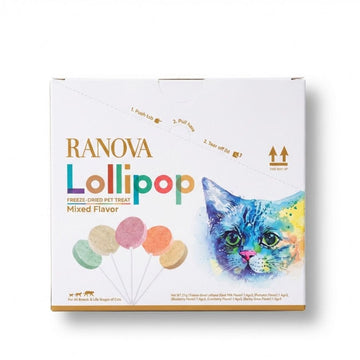Ranova Freeze-Dried Cat Lollipop Treats – Mixed Flavor Bundle (15 x 1.4g)
