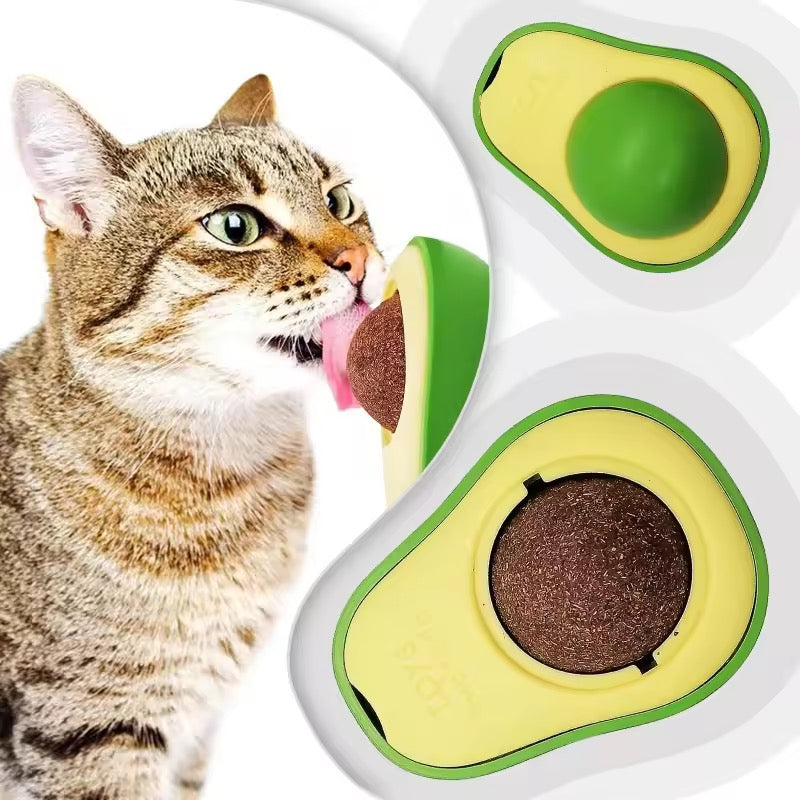 Avocado Shaped Catnip Wall Ball Cat Toys