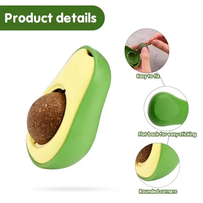Avocado Shaped Catnip Wall Ball Cat Toys