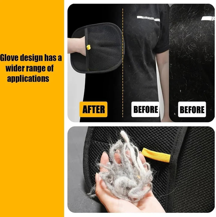 Soft Black Lint Glove for Pet Hair Cleaning