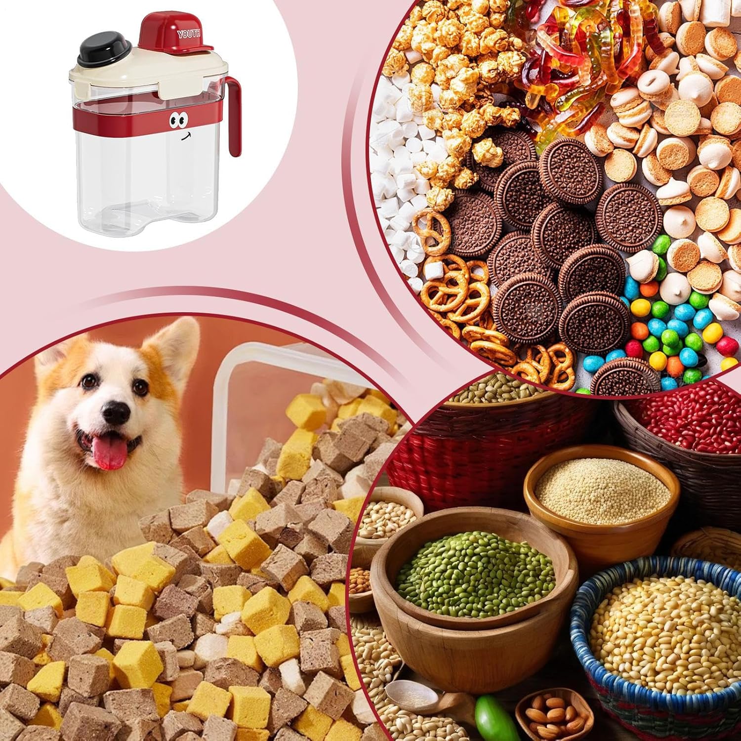Moisture Proof Imported Pet Food Container Large