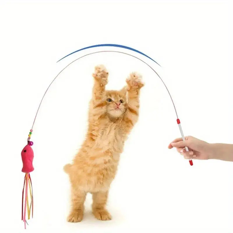 Cat Colourful Playing Stick