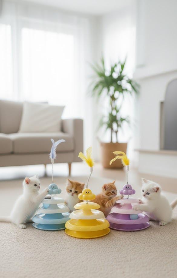 PawSpin Track Tower for Cats
