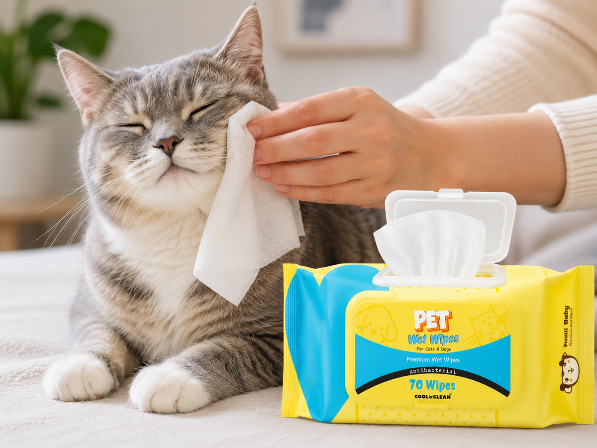 Pet Cleaning Wipes for Cats and Dogs 70 Pack