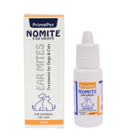 Prime Pet NoMite Ear Drops For Cats and Dogs 10ml