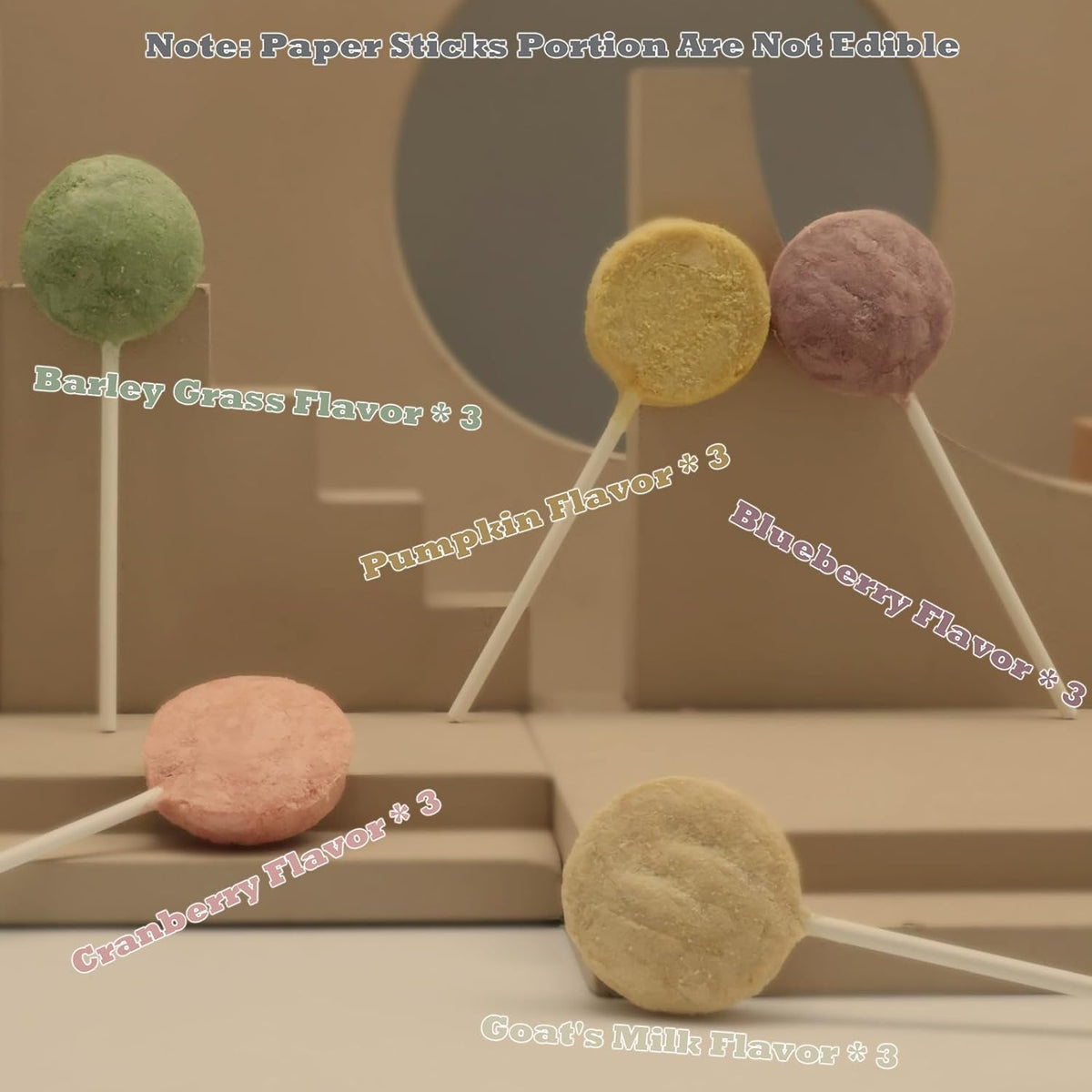 Ranova Freeze Dried Cat Treats lollipop shape close-up