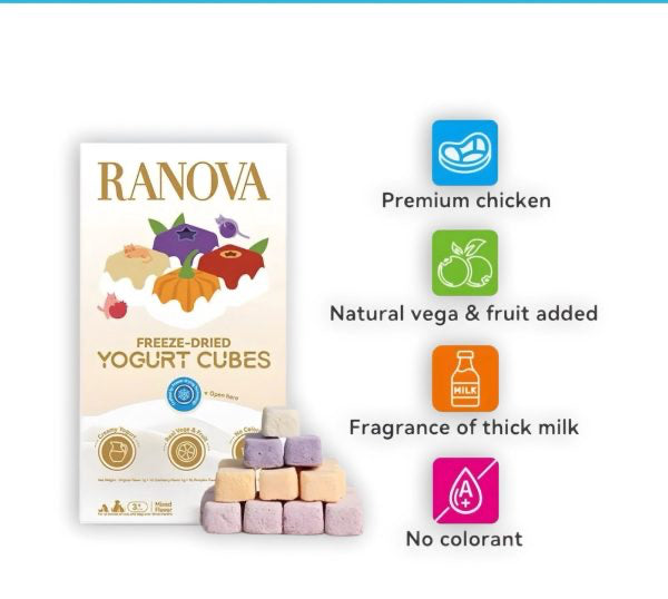 Ranova Freeze-Dried Yogurt Cubes Cat Treats pack