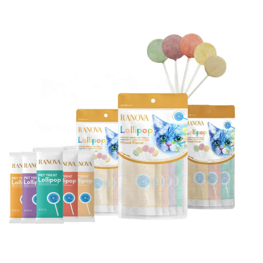 Ranova Freeze-Dried Cat Lollipop Treats 5 Piece Pack