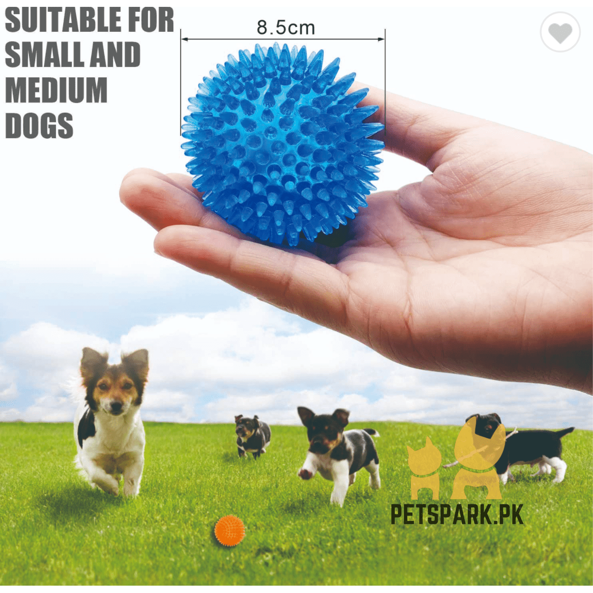 Round Spikes Toy Ball with LED for Puppies and Dogs