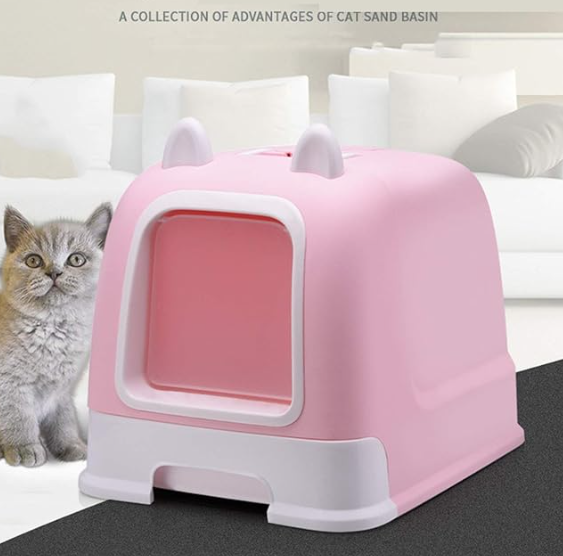 Splashproof Closed Cat Litter Box