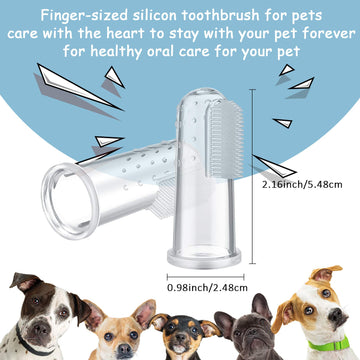 Transparent Finger Brush for Cats and Dogs